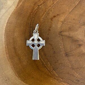 RETIRED James Avery Celtic Cross Charm, Sterling Silver